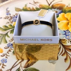 Michael Kors Women's Gold-Tone Stainless Steel Bangle Bracelet